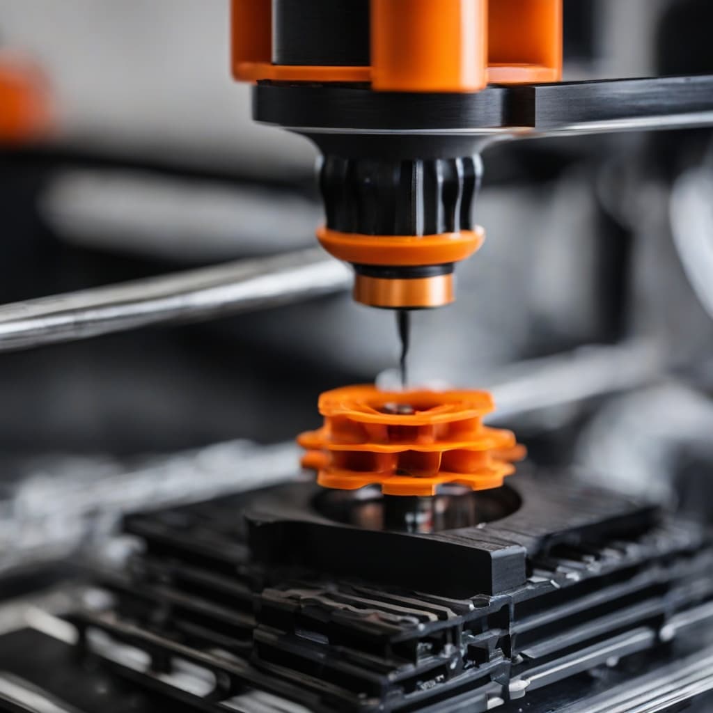 AutoAbode FDM 3D printer printing drone propeller arm in carbon-fibre nylon