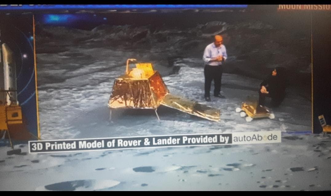 High quality 3D printed Chandrayaan scale model by Autoabode