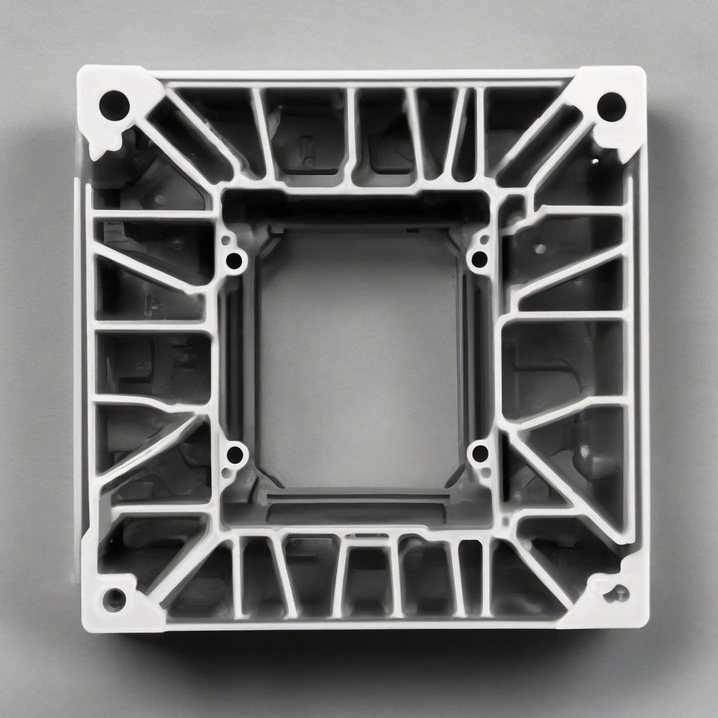 Close-up of a 3D printed mold cavity showing draft angles and uniform walls.