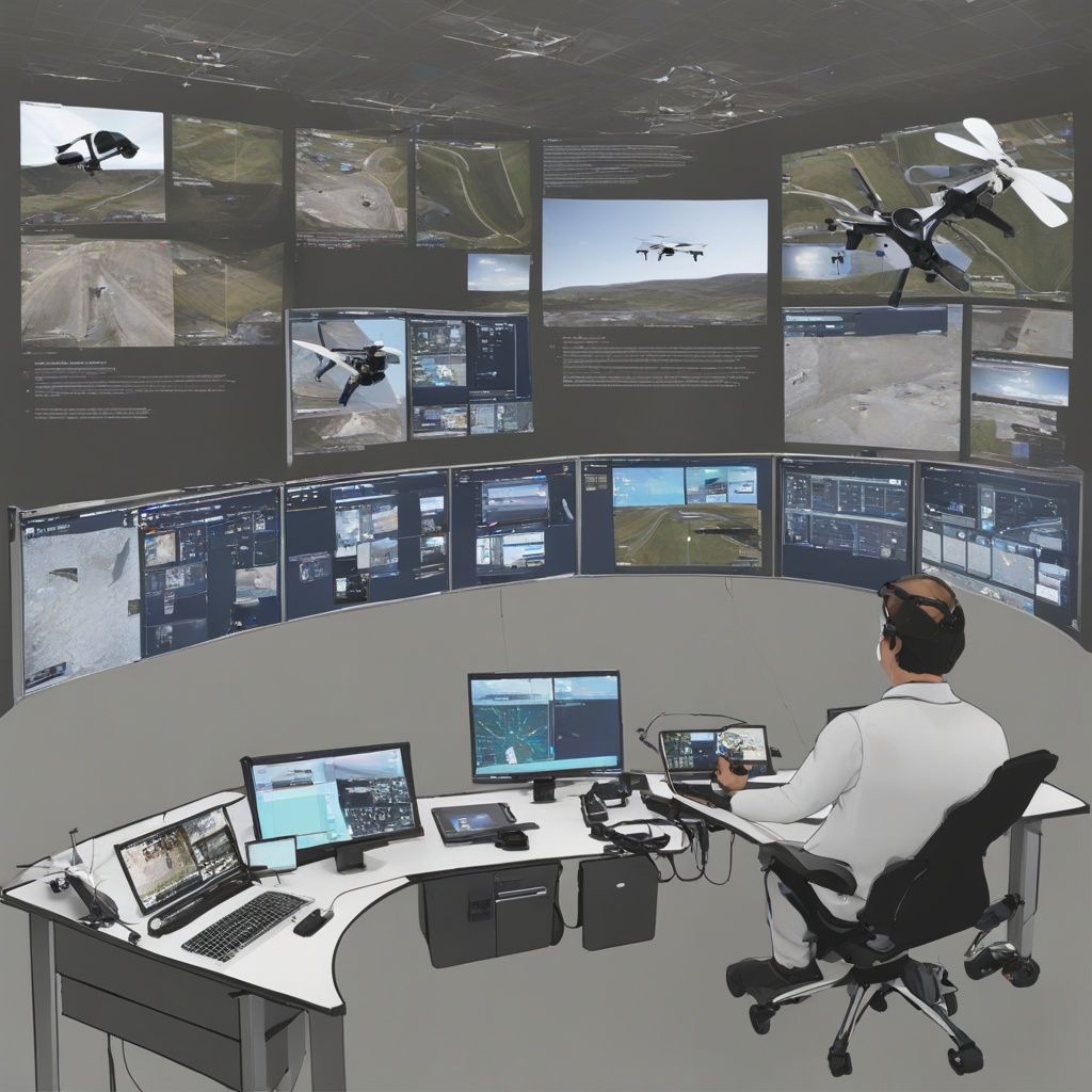 Ground Control Station in use at the drone lab